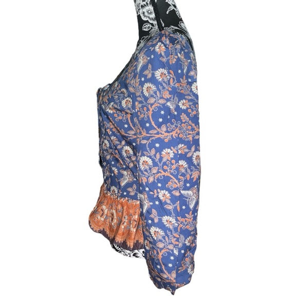 House of Harlow Lace Up Long Sleeve Blouse - Picture 5 of 5